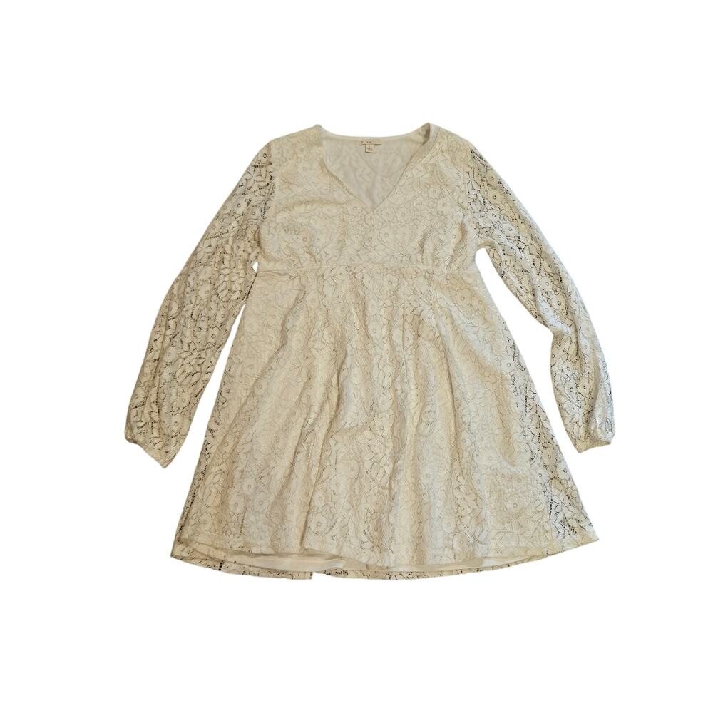 Est 1946 lace lined cottage babydoll mini dress Womens large whimsy coastal